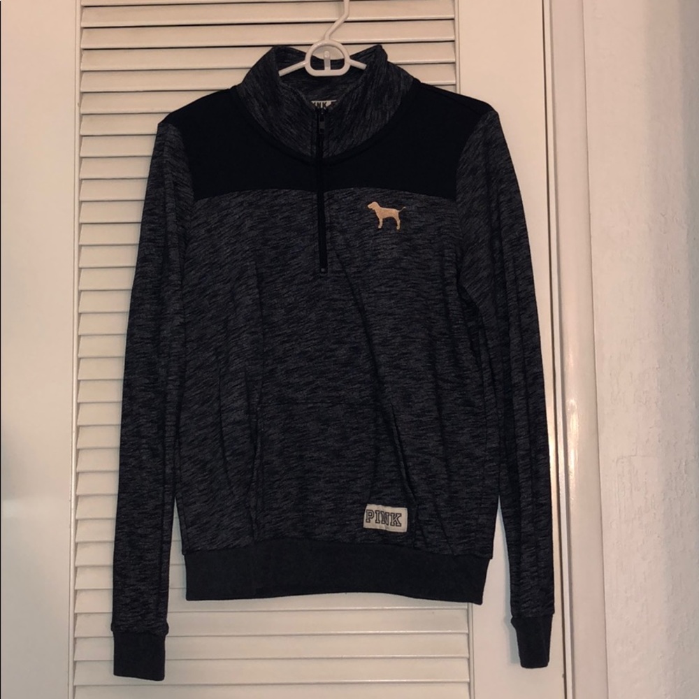 VS PINK Sweater Knit Half Zip
